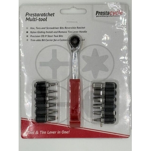 Prestacycle Prestaratchet Multi-Tool Kit with 12 Bits