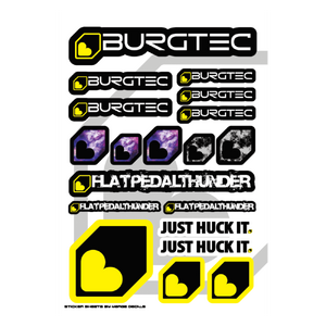 Burgtec Sticker Sheet A4