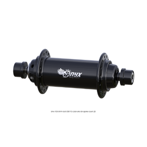 Onyx BMX J-Bend Front Hub 100x8 Bolt-On 28H Black