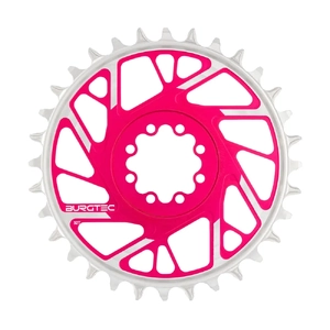 Burgtec SRAM 8-Bolt Chainring (thick/thin 3mm offset) - 32t - Toxic Barbie Pink