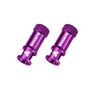 Granite Design Juicy Nipple Valve Cap Pair Purple