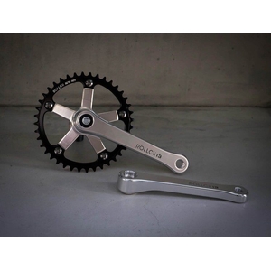ROLLCii N/W CHAINRING 5-Bolt BCD130 42T Polished Silver / LIGHT GRAY