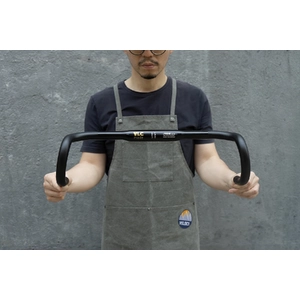 PITCHER HANDLE BAR, MEDIUM-FLARED ( F:12D), ERGO-SHAPE, 31.8x420mm, WET BLACK